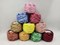 10 PCS Assorted Color Cotton Balls Crochet Cotton Embroidery Thread Balls Size 8 Pearl Cotton Balls (10 Grams Each) (Design 03)